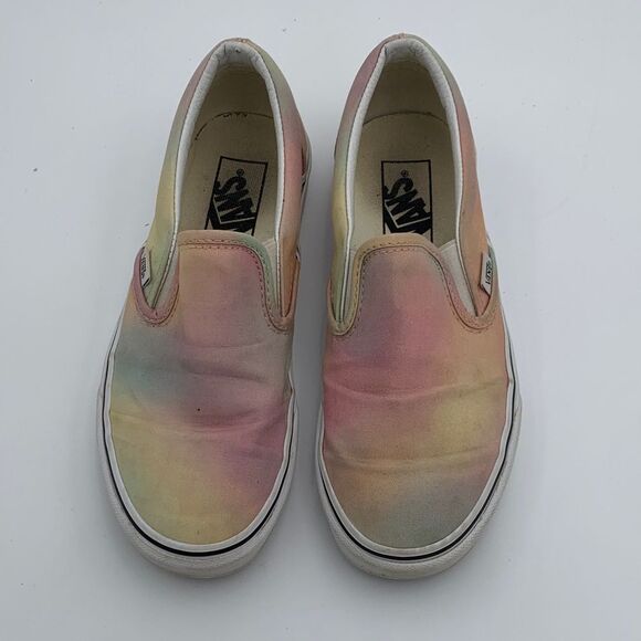 Vans Pastel Rainbow Slip-On Sneakers Womans size 7 back to school - Picture 3 of 12